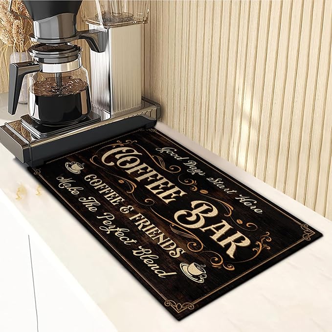 THUYPT Personalized Coffee Mat, Coffee Station Mat Quick Dry, Coffee Spill Mat - Image 7
