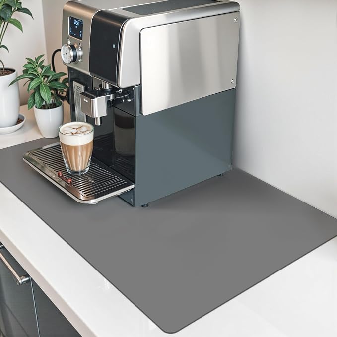 Coffee Mat Hide Stain Rubber Backed Absorbent Cuttable Dish Drying Mat by Unknown