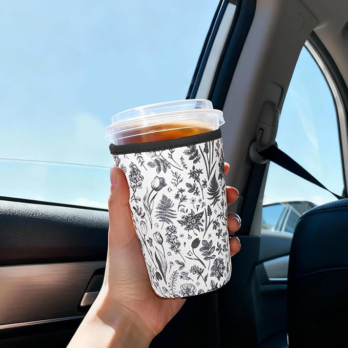Reusable Insulated Sleeve for Iced Coffee Cup, Beverage Holder for Iced Coffee - Image 3
