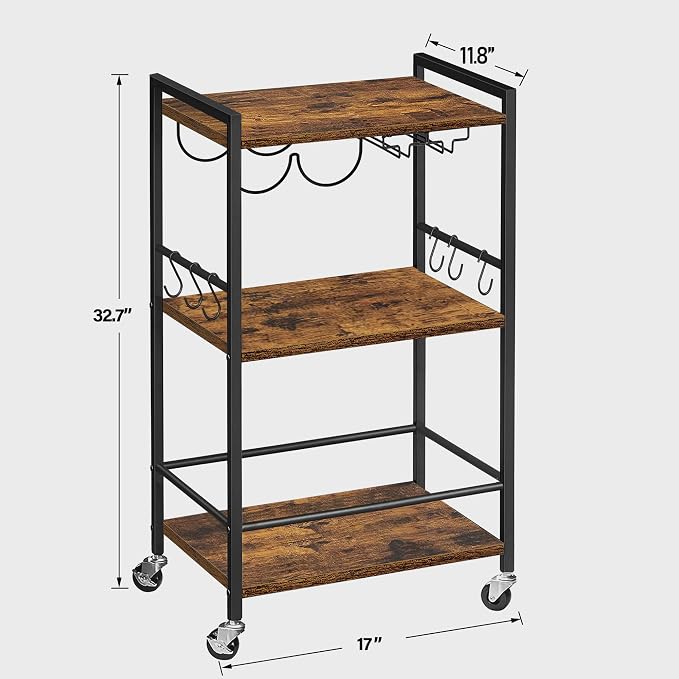 TUTOTAK Bar Cart, Home Bar Serving Cart - Image 6
