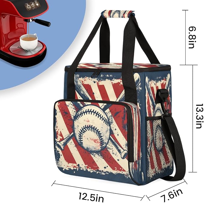 Baseball Pattern Coffee Machine Bag Compatible - Image 2
