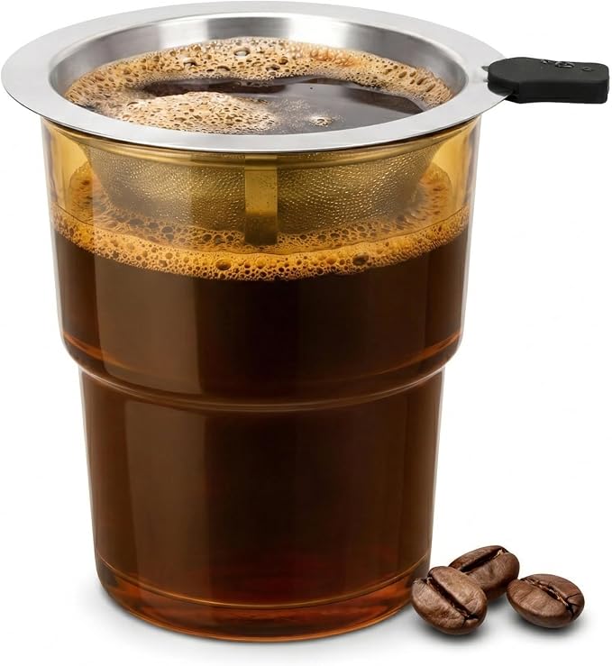 Single Serve Immersion Coffee Maker, Glass Pour Over Coffee Dripper by Unknown