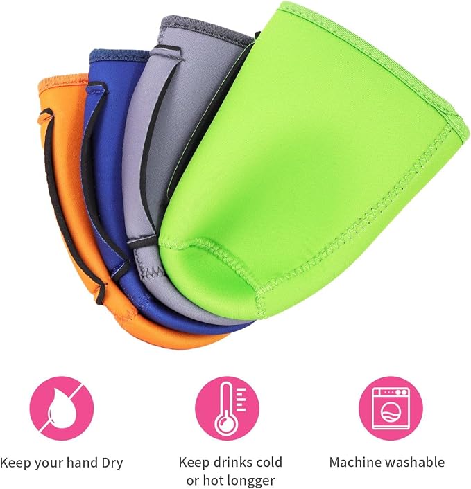 4Pack Reusable Iced Coffee Sleeve Insulator Sleeves - Image 3