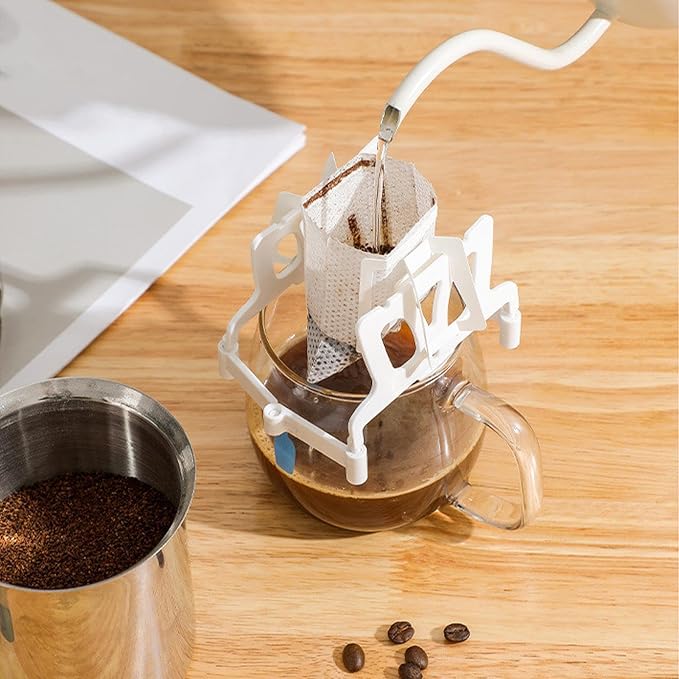 2 Pack Foldable Drip Coffee Bag Stand, Portable Hanging Ear Filter Holder - Image 5