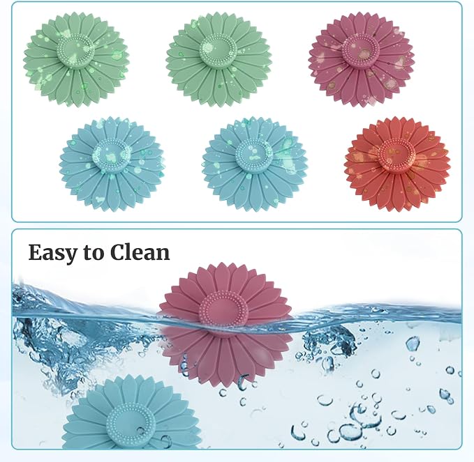 6 Pcs Sunflower Silicone Stretch Lids Multicolored - Image 4