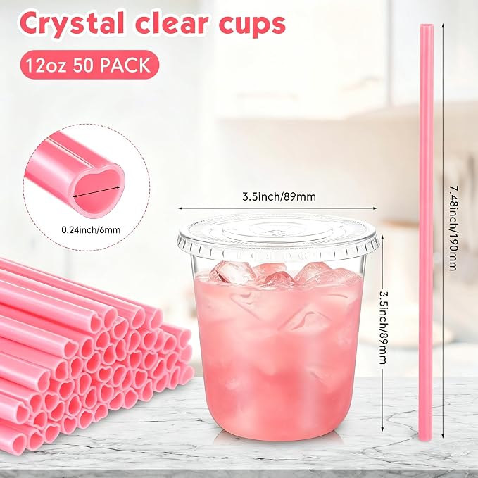 Ziliny 50 Sets Clear Plastic Cups - Image 4