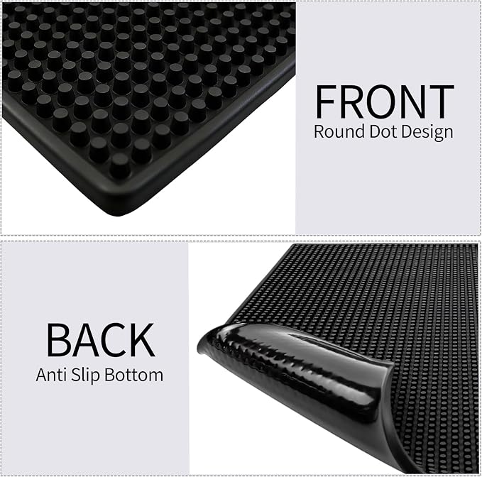 2 Pack Rubber Bar Mats for Countertop, Coffee Bar Mats Accessories for Cocktail - Image 4