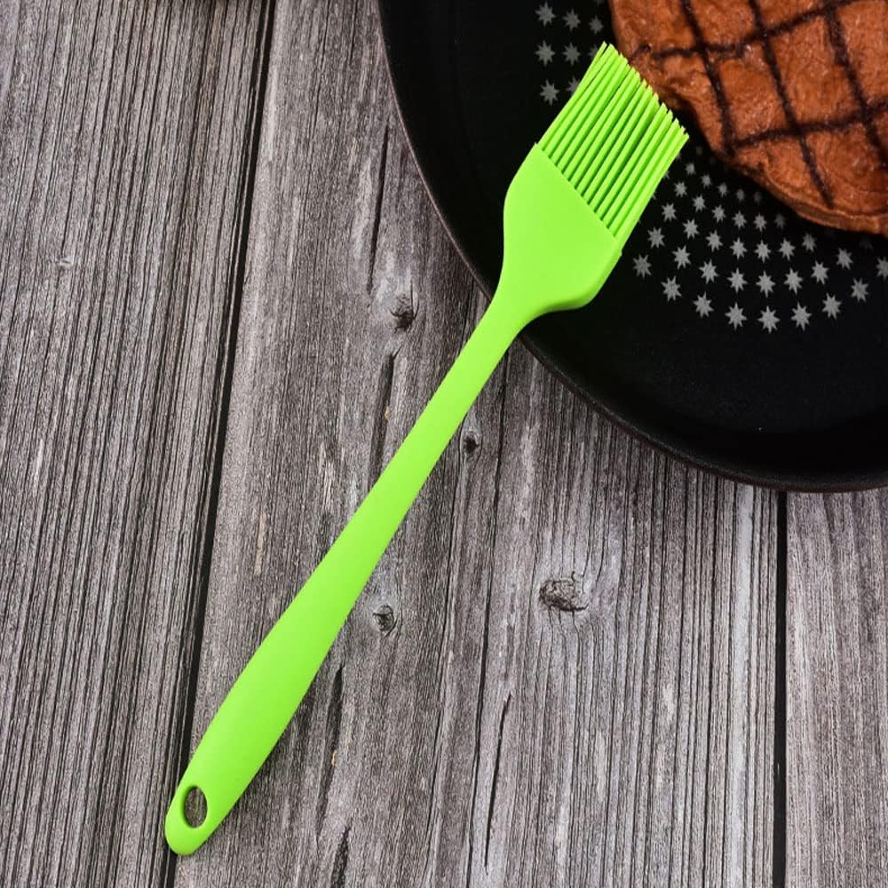 Silicone brush, Oil Brush for BBQ Kitchen Cooking Baking and Grilling (4 PCS,green)