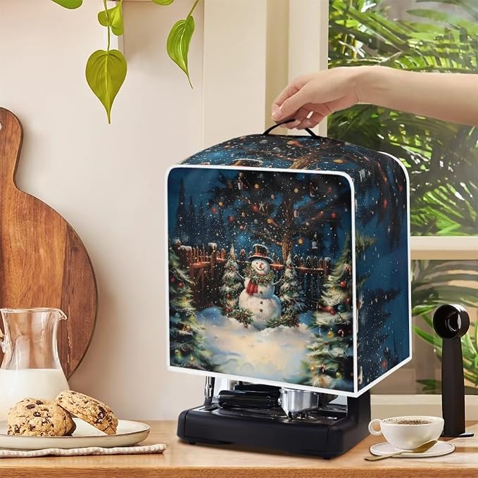 Christmas Snowman Coffee Machine Dust Covers Removable - Image 4