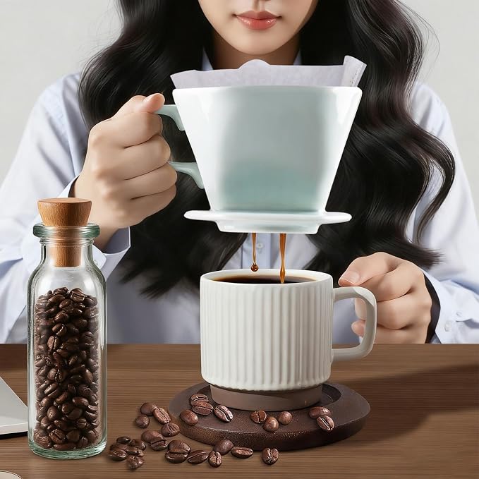 Handmade Pour Over Ceramic Coffee Dripper - Image 2