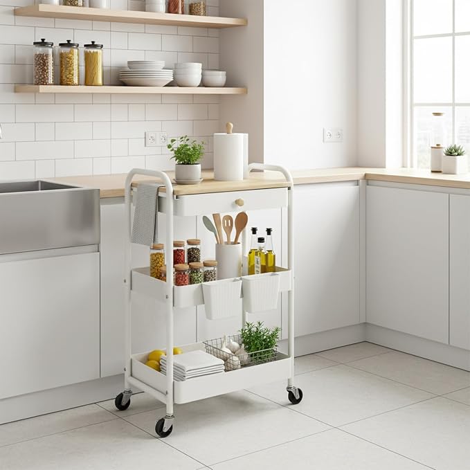 danpinera 3 Tier Rolling Cart - Image 6