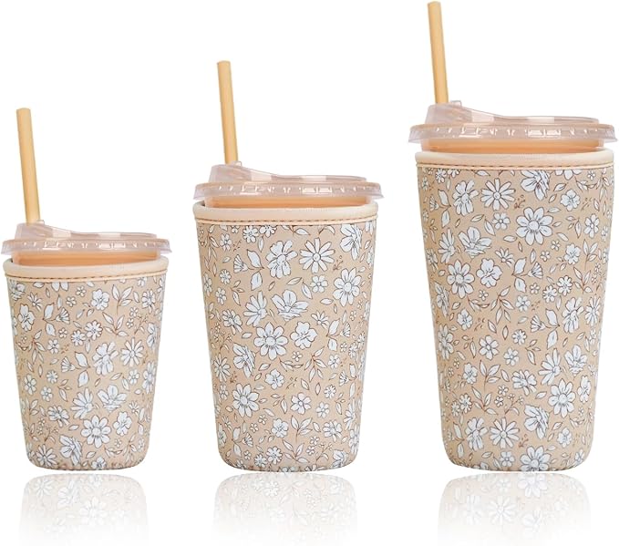 Reusable Insulated Sleeve for Iced Coffee Cup, Beverage Holder for Iced Coffee by Unknown