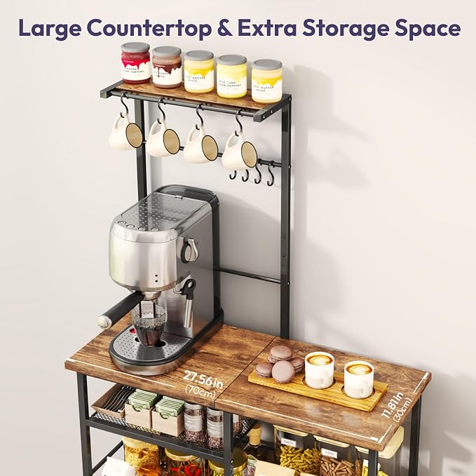SWTYMIKI Bakers Rack with Storage - Image 6