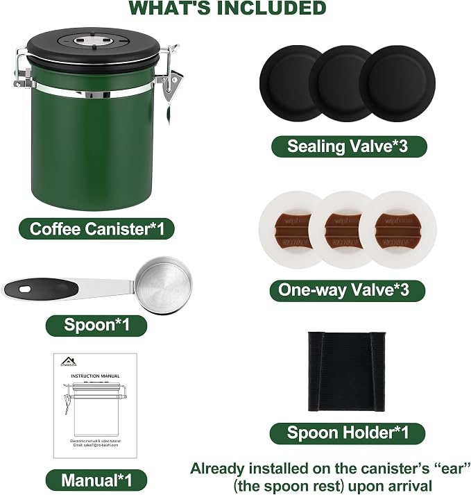 ShanSon Coffee Canister Airtight, Stainless Steel Bean Storage Container - Image 9