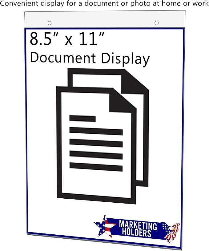 5 Pack Wall Sign Holder with 2 Predrilled Holes and Hanging Hardware - Image 5