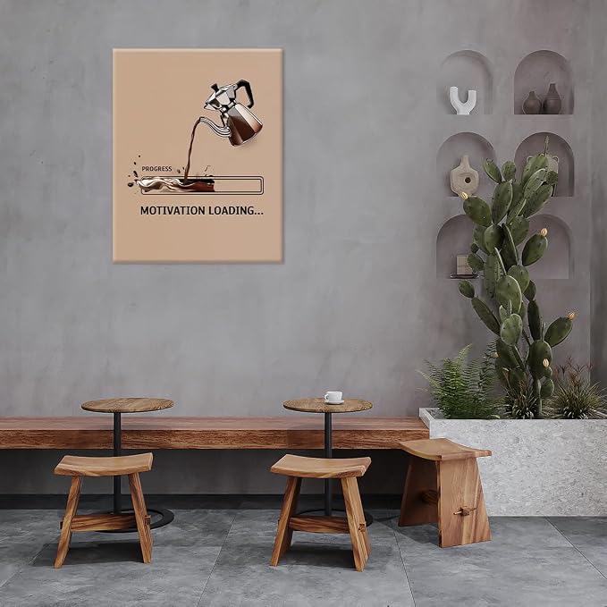 Funny Coffee Bar Wall Art Print Humor Motivation Loading Poster Painting Coffee - Image 7