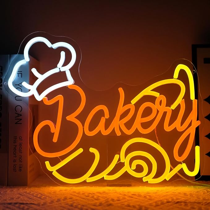 Bakery Neon Sign for Business Decor Dimmable Cake Led Lights Signs Bread Neon by Unknown