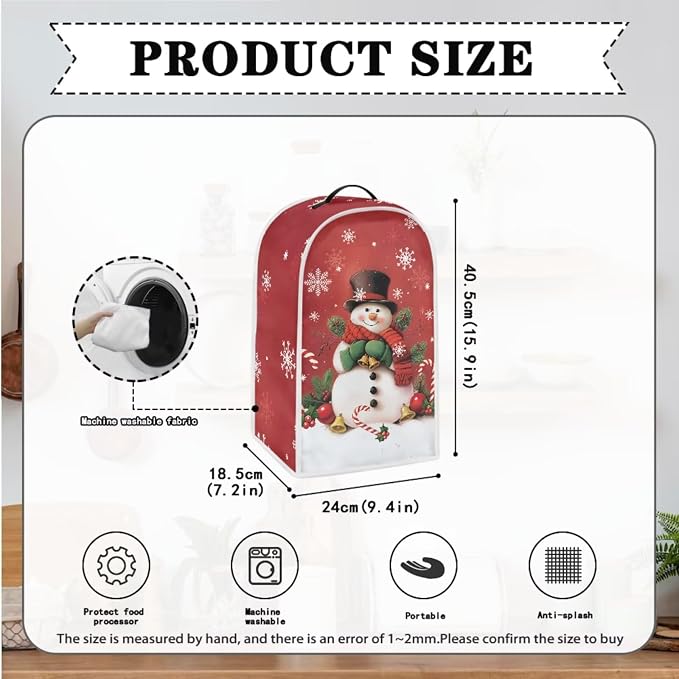 doginthehole Christmas Snowman Blender Cover Toaster Covers 2 Slice Small - Image 4