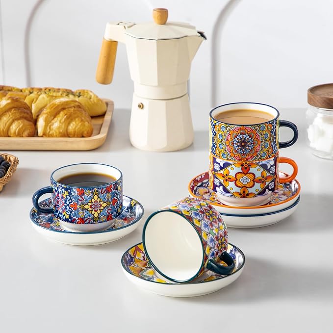 vancasso 8 Oz Stackable Espresso Cups - Image 8
