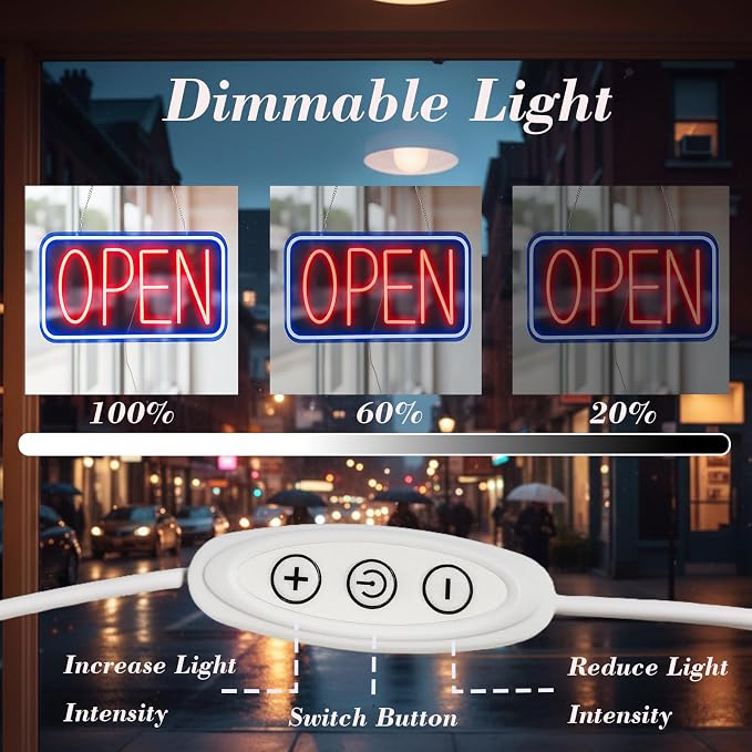 Open Sign for Business, LED Dimmable Neon Light - Image 4