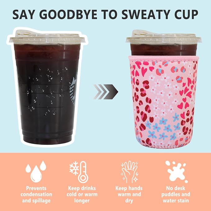 3 Pack Reusable Iced Coffee Sleeves - Image 4