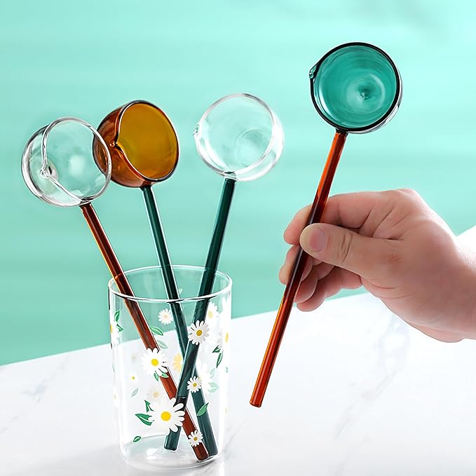 Clear Glass Stirring Spoons Transparent Crystal Teaspoons Milk Cocktail Cold - Image 4