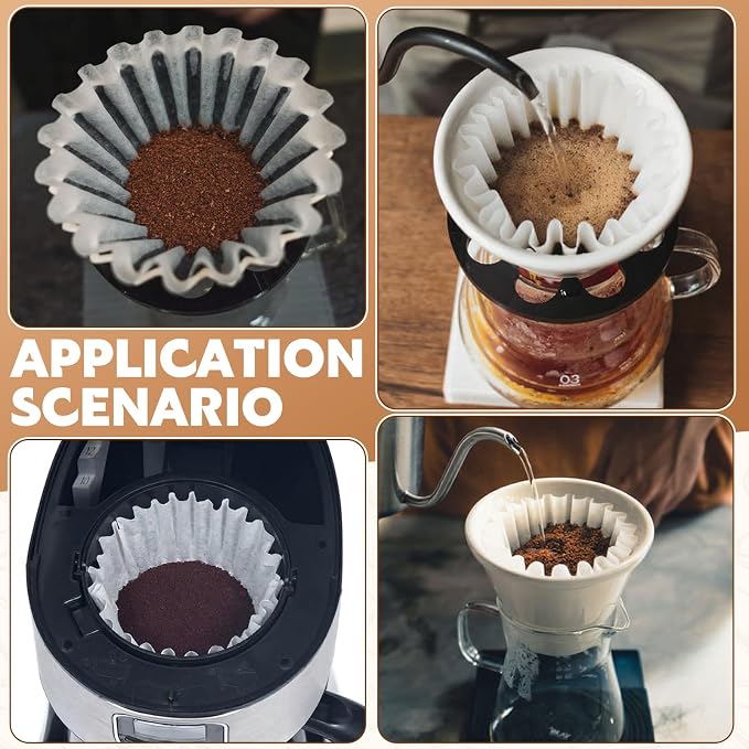 5 Cup Coffee Filters, Disposable Paper Coffee Filters - Image 3