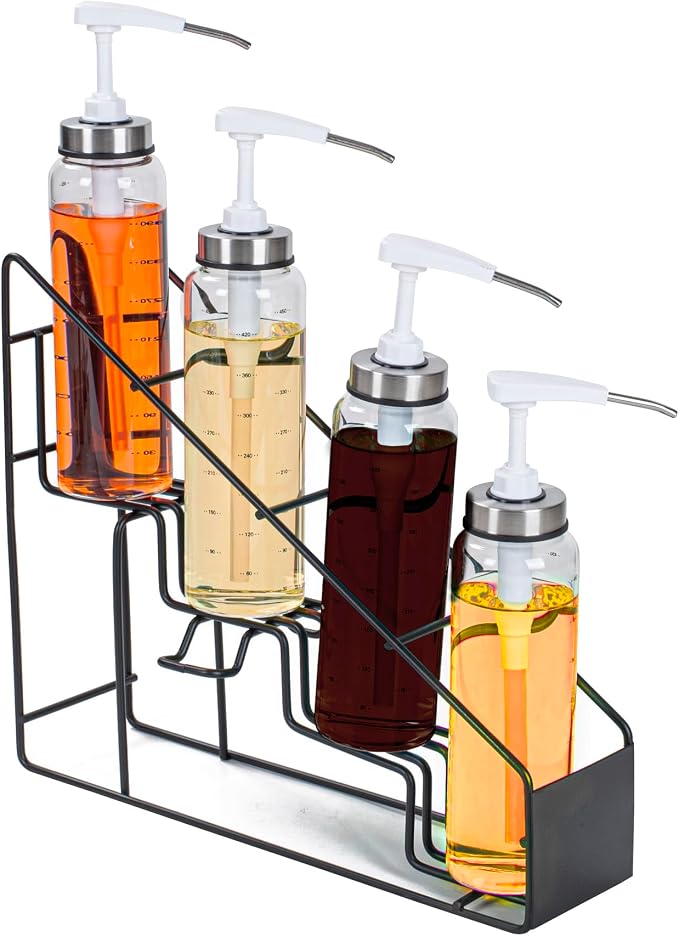 Restaurantware Restpresso 14 x 4 x 12 Inch Coffee Syrup Rack 1 4-Tier Syrup - Image 2