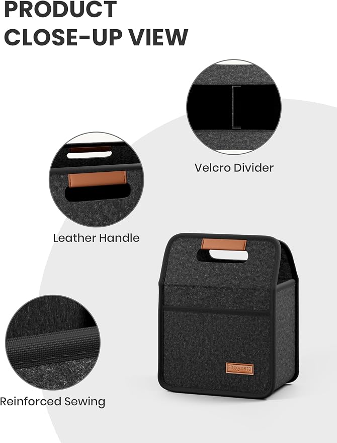Fluxynara 2-Cup Reusable Felt Drink Carrier - Image 3