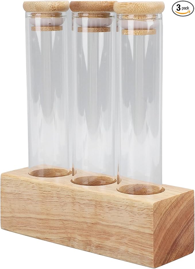 Asixxsix Coffee Bean Jars Canisters, Glass Tubes Single Dose Coffee Bean Storage by Asixxsix