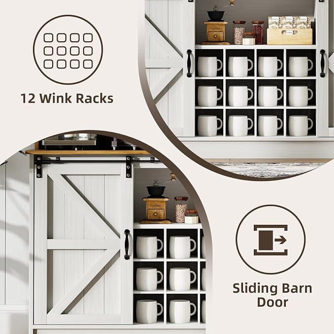 4ever2buy Coffee Bar Cabinet - Image 5