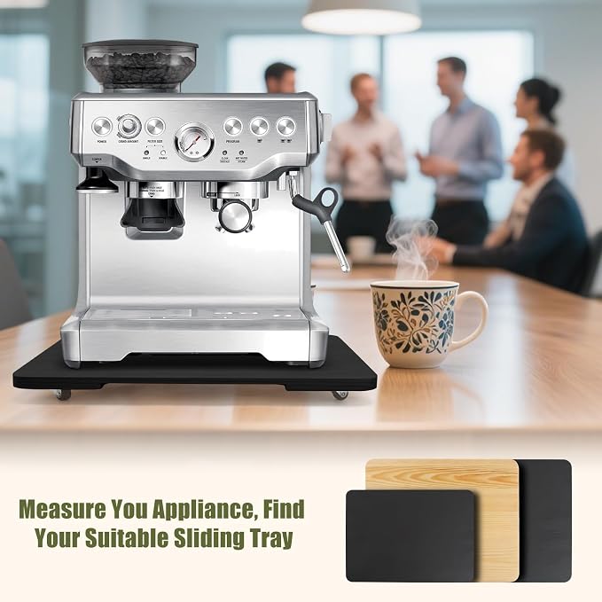 360° Rolling Tray for Coffee Maker, Sliding Tray Countertop Appliance Slider - Image 8