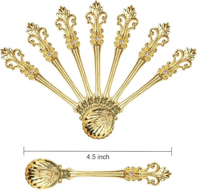 Yarlung 16 Pack Mini Coffee Spoons, 4.5 Inch Demitasse Vintage Spoon - Image 2
