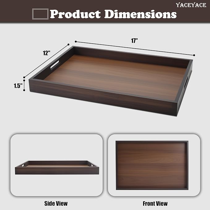 Wood Serving Tray Large, Home Decor, Coffe Table - Image 2