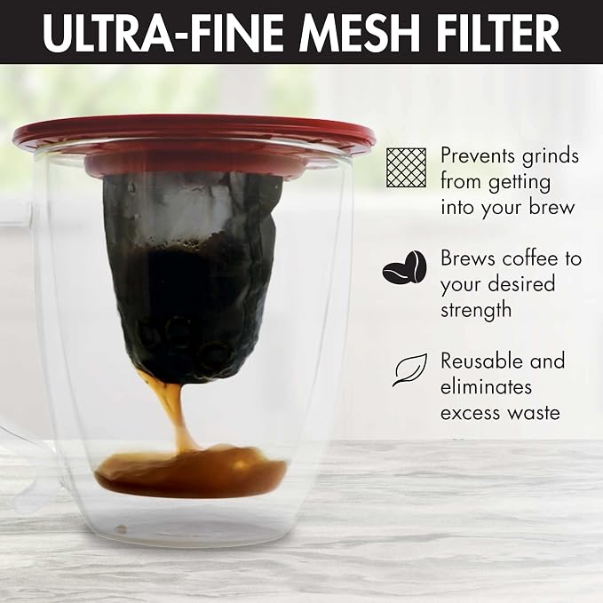 Primula Brew Buddy Portable Pour Over, Reusable Fine Mesh Filter, Dishwasher - Image 4
