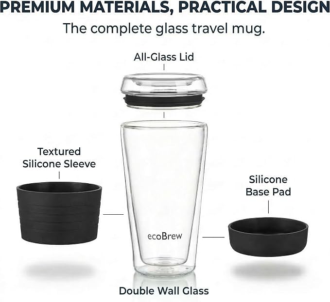 16oz Double Wall All Glass Tumbler - Image 2