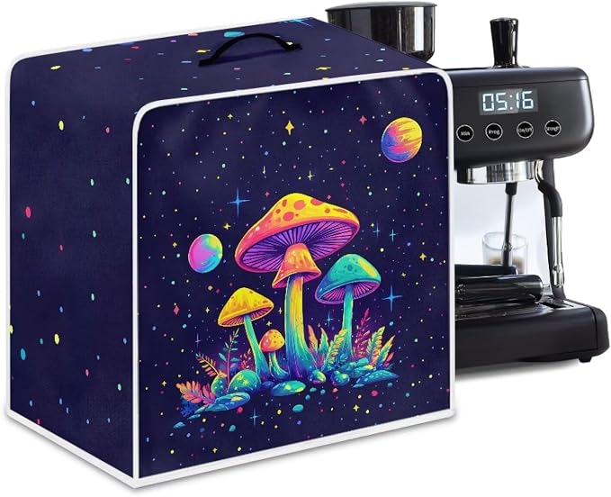 Mushroom Planet Coffee Machine Covers Folding Covers by Kathyboom