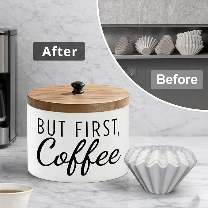 Coffee Filter Holder with Solid Wood Lid - Image 8