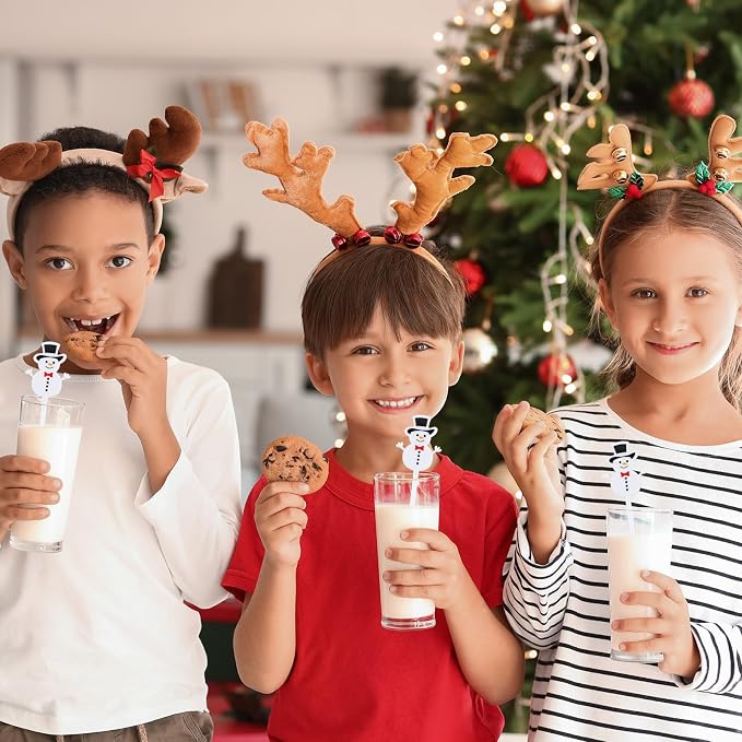 SiliFine 30 Pcs Winter Drink Stirrers Xmas Stir Stick Holiday Coffee Swizzle - Image 4
