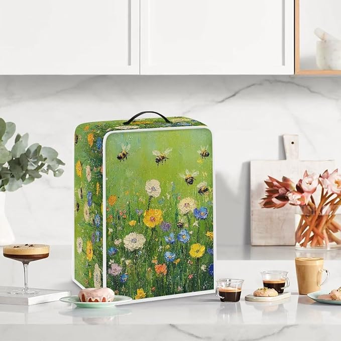 Flower Bee Design Coffee Machine Covers - Image 3