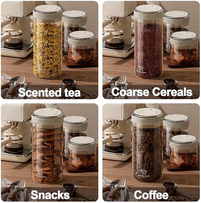 Coffee Bean Canister, 57OZ Food Grade Coffee Bean Sealed Jar - Image 6