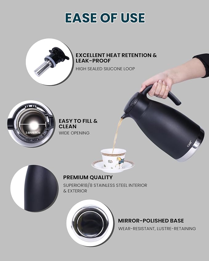 GiNT 74oz Thermal Coffee Carafe - Image 3