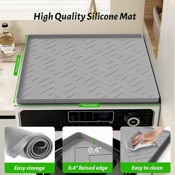 Mini Fridge Silicone Mat 19.7"x19.7"x0.4" - Image 2