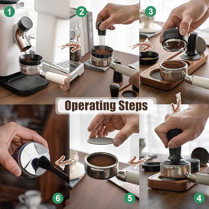 7 PCS Espresso Accessories Kit, Espresso Tamping Station, Coffee Tamper - Image 2