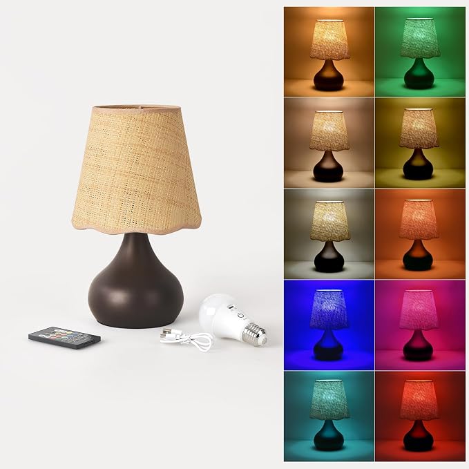 Cordless Table Lamp Rechargeable, Oil Rubbed Bronze Mini Cute Table Lamp by Unknown