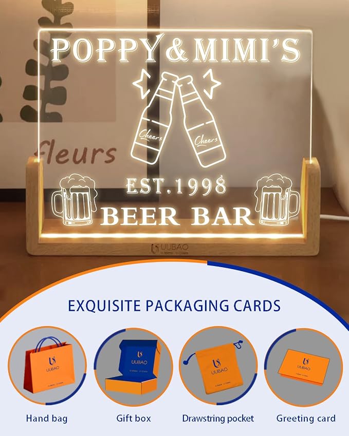 Personalized Light Up Signs for Home Bar Customized Name Bar Gifts Night Light - Image 4