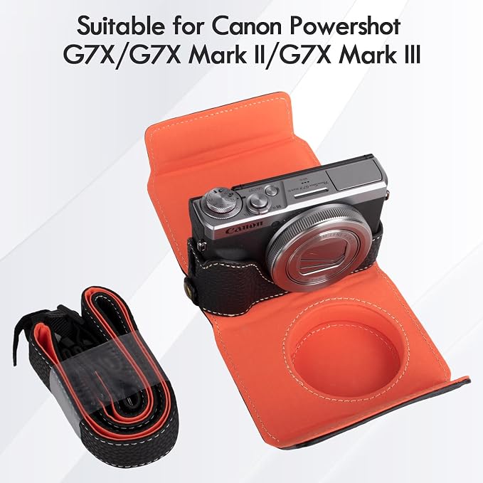 Rieibi G7 X G7X II G7X III Case, Trendy Leather Camera Case - Image 2