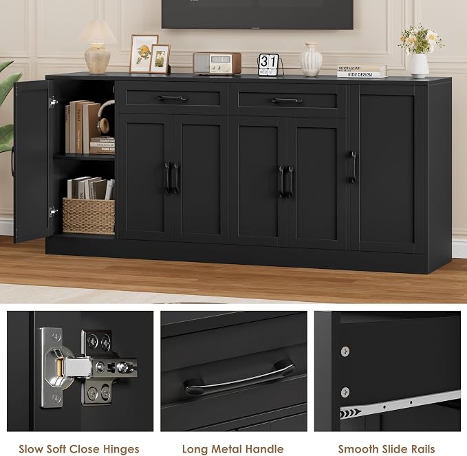 BOTLOG 71” Large Buffet Cabinet - Image 7
