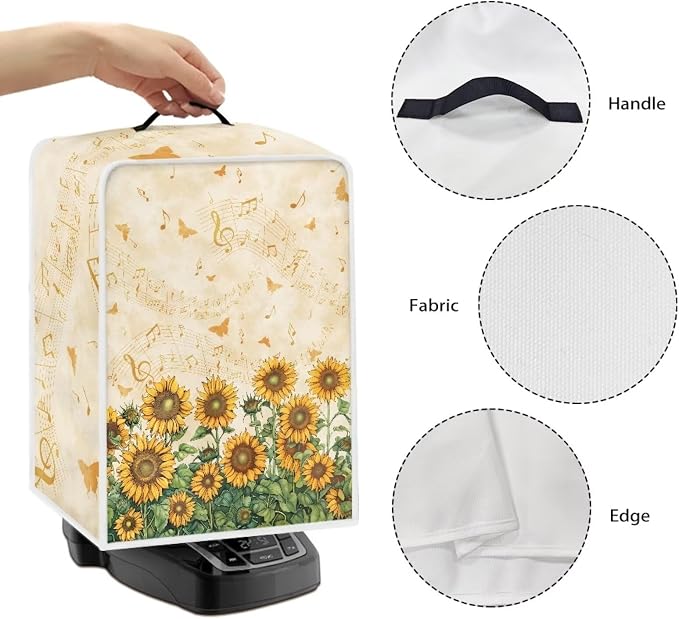Sunflower Design Coffee Machine Covers Folding Covers - Image 5