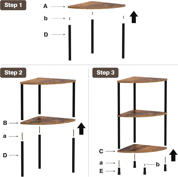 Corner Plant Stand Shelf, 3 Tier Small Shelf Plant Stand - Image 8